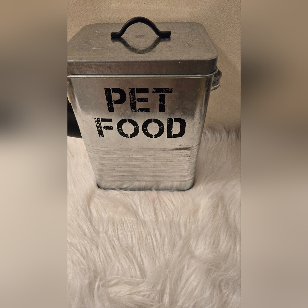 Barkley & Evans Pet Food Dog Cat Treat Tin Jar Metal Container Storage